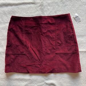 NWT Women’s GAP Burgundy Velour Skirt 10